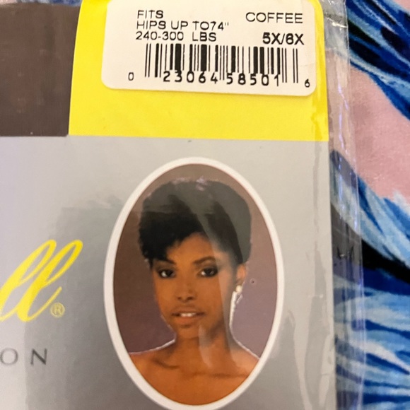 ✨Satin Doll pantyhose ultra ultra sheer coffee size 5X/6X✨ - Picture 3 of 4